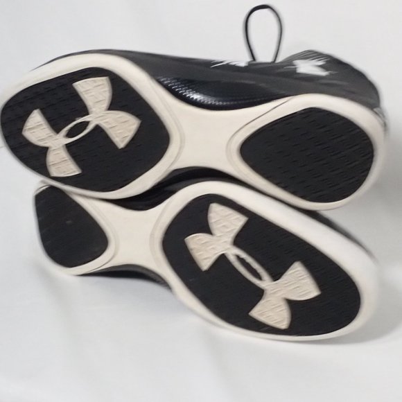 UNDER ARMOUR Men's 11 Sneakers/Basketball Black + White Man Made - Picture 7 of 7
